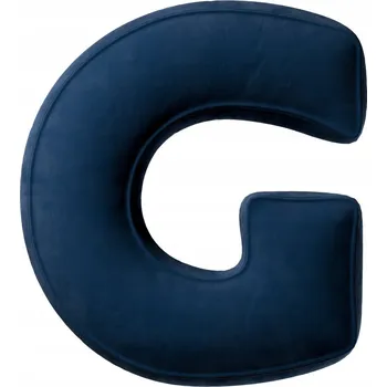 Polštář Žluté Tipi Polštář písmeno G tmavě modrá