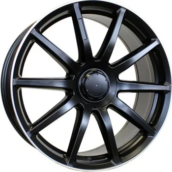 Disk Alu kola Racing Line BK913, 20x8.5 5x112 ET38, černá matná + leštěný límec