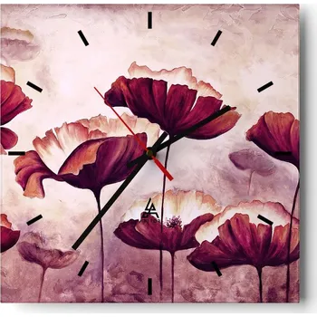 Hodiny Velké nástěnné hodiny 40x40 Abstrakce Skleněné tiché hodiny