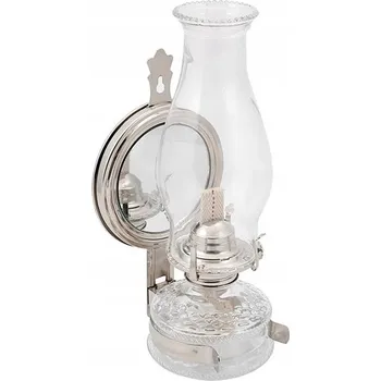 Lampička Lampa XL-Tools skleněná, bezbarvá, vintage, se zrcadlem 31 cm