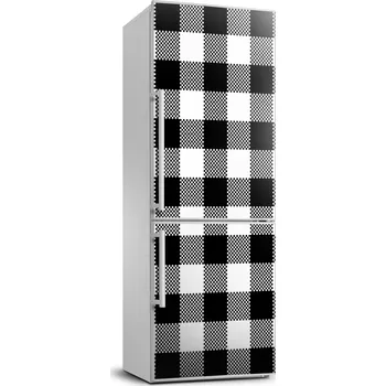 Fototapeta Samolepící tapeta na lednici - Černobílá mřížka 70x190 cm