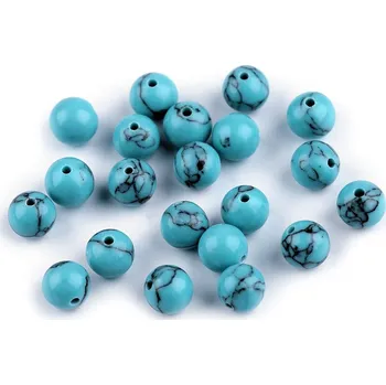 Korálek Tyrkenit syntetický, minerální korálky Ø8 mm