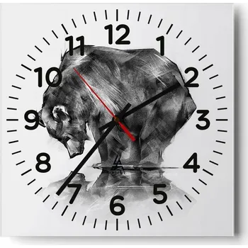 Hodiny Nástěnné hodiny do obýváku 40x40 Abstrakce Tiché hodiny Skleněné hodiny Bez hlučnosti