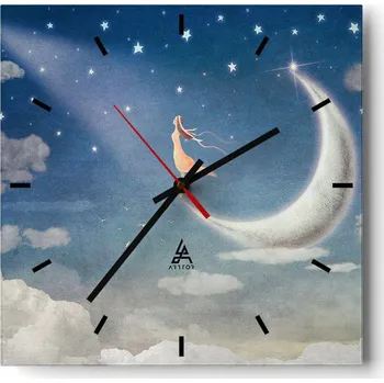 Hodiny Velké nástěnné hodiny 40x40 Abstrakce Skleněné tiché hodiny