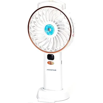 Domácí ventilátor Aigostar - Nabíjecí kapesní ventilátor 5W/5V 2400mAh USB bílá