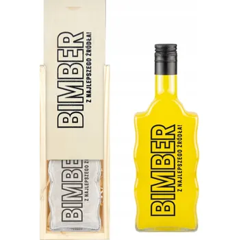 Obraz Dřevěná bedýnka s lahví FALA BIMBER Z ŹRÓDŁA