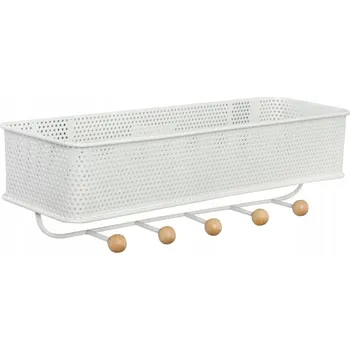 Věšák Šatní ramínko kovový Velano bílý