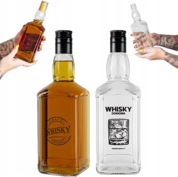 Láhev Skleněná láhev DANIELS 700 ml S POTISKEM NA WHISKY alkohol dárek