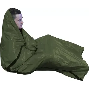 vložka do spacáku EMERGENCY termo-izolační pytel BCB zelený (Lehký nouzový izolační pytel na přežití, ochrání před nežádoucí ztrátou tepla a poskytne izolaci od případného vlhka.)