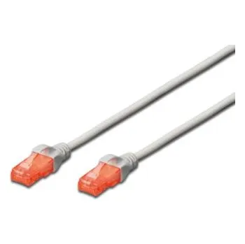 Síťový kabel Digitus Ecoline Patch Cable, UTP, CAT 6e, AWG 26/7, šedý 5m, 1ks DK-1612-050