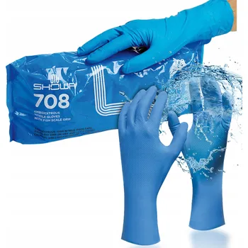 Pracovní rukavice Rukavice Showa Nitrilové rukavice Odolné, bez latexu Showa 708 velikost 11 - XXL, 24 párů