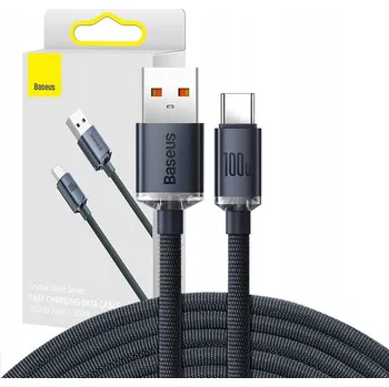 Datový kabel USB kabel na USB-C Baseus Crystal Shine, 100W, 2m černý