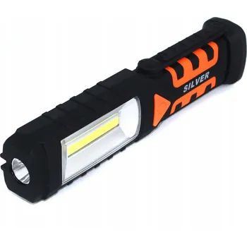 Dílenská svítilna Silver LED COB 3W 2800mAh s akumulátorem