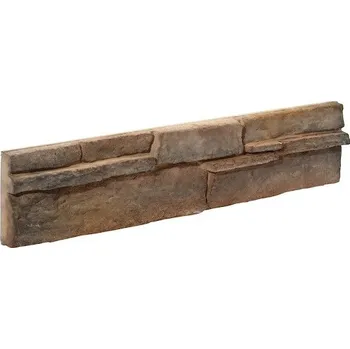 Obklad Obklad Stones Bedrock brown 11,7x55 cm reliéfní BEDROCKBR