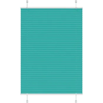 Roleta vidaXL Plisovaná roleta 85x150 cm Šířka látky 84,4 cm [4015191] Barva: Petrolejově zelená