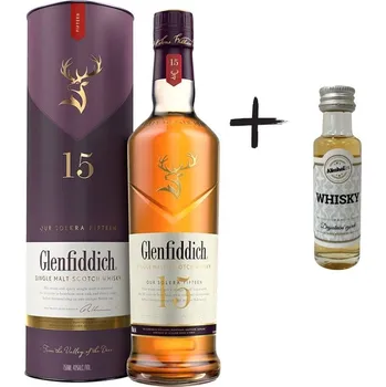 Whisky Glenfiddich 15y 0,7l 40% + miniatura