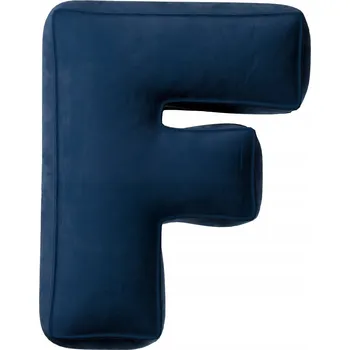 Polštář Žluté Tipi Polštář písmeno F tmavě modrá