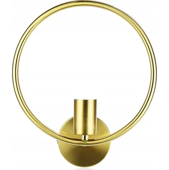 Nástěnné svítidlo Nástěnná LAMPA KULATÝ KINKIET ZLATÝ MODERNÍ E27 LED