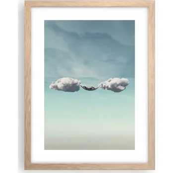 Obraz Obraz plakát v rámu světlý dub do obýváku 30x40 abstrakce plakáty na zeď