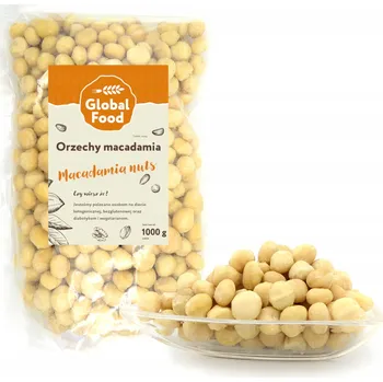 Celé ořechy Makadamové ořechy Global Food 1000g