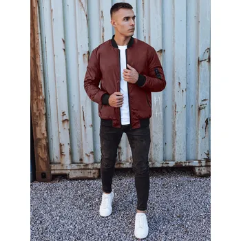 Pánský bomber Pánská bomber bunda bordó DStreet tmavě červená 2959649