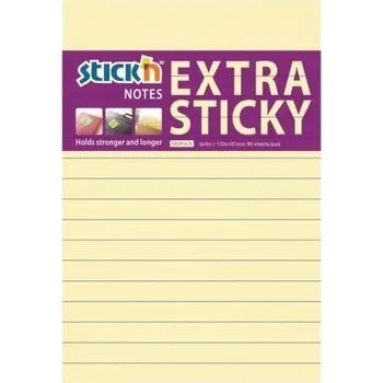 Samolepící bloček Sam.bloček Extra Sticky, 150 x 101 mm past. Žlutý