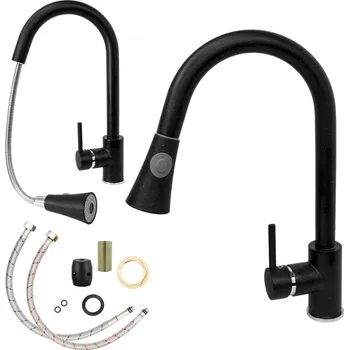 Vodovodní baterie Stojánková kuchyňská baterie Gamma 1 černá, granit