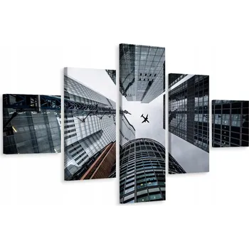 Obraz Vícedílný obraz Pohled zdola na MRAKODRAPY 3D 200x120
