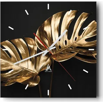 Hodiny Velké nástěnné hodiny 40x40 Abstrakce Skleněné tiché hodiny