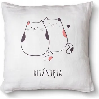 Dekorativní polštářek Dekorační Polštář na postel, křeslo, židli 40x40 cm - Znamení zvěrokruhu: Kočka Blíženci