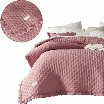 Prostěradlo Přehoz na postel Room99 polyester 200 cm x 220 cm růžový