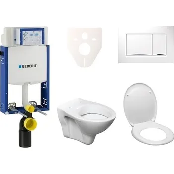 Klozet Cenově zvýhodněný závěsný WC set Geberit k zazdění + WC S-Line S-line Pro 110.302.00.5ND5