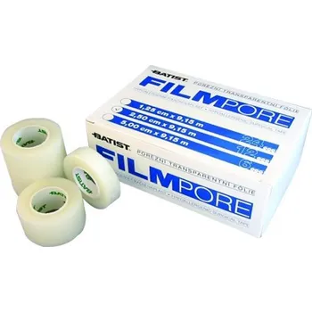 Náplast Fixační náplast z porézní transparentní fólie Filmpore, 1,25 cm x 9,15 m