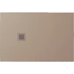 Sprchová vanička obdélníková Polysan Treneca 120x80 cm litý mramor béžová 84302.81