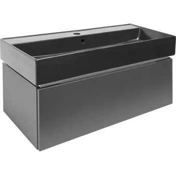 Koupelnový nábytek Koupelnová skříňka s umyvadlem SAT Feel 100x30x46 cm antracit mat SATFEEL100ANTU3