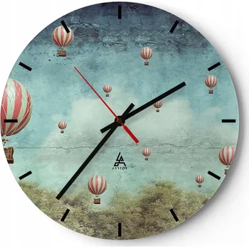 Hodiny Nástěnné hodiny do kuchyně 30x30 Abstrakce Skleněné hodiny do obýváku Tiché