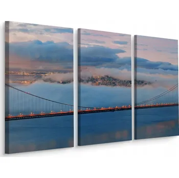 Obraz Obraz TRIPTYK San Francisco Most Krajina 3D 180x120
