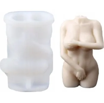 Forma na odlévání Silikonová forma na svíčky – ženské tělo, zahalené