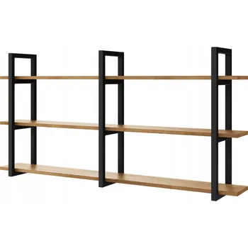 police Závěsná police industrial loft kov dub 160 cm