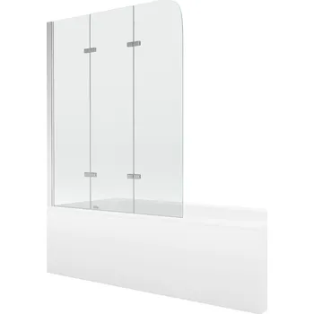 Vanová zástěna MEXEN/S - Vega obdélníková vana 180 x 80 cm s panelem + vanová zástěna 120, transparent, chrom 550118080X9012030100