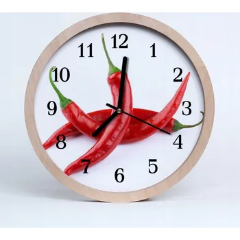 Hodiny Nástěnné quartzové hodiny s plynulým chodem Chilli do kuchyně 20 cm