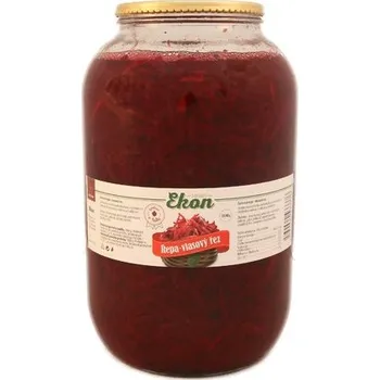 konzervovaná zelenina Ekon Červená řepa vlasový řez 4 l