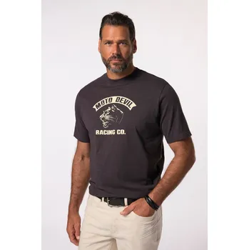 Pánské tričko JP1880, Plus size Tričko JP1880, krátké rukávy, potisk na hrudi, do 8XL pro plnoštíhlé nadměrná velikost, 834935120-1454, šedý, 5XL, Plus size oblečení, Oblečení pro vysoké muže, Nadměrné velikosti, Oblečení pro plnoštíhlé.