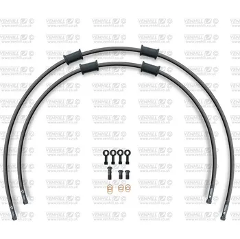 Standard hadice přední brzdy sada venhill powerhoseplus tri-10001fb-bk (2 hadice v sadě) černé hadice, černé koncovky vtri-10001fb-bk