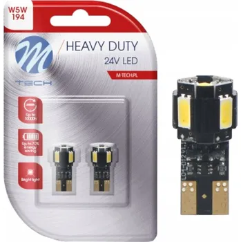Autožárovka Žárovky M-Tech HEAVY DUTY 24V LED W5W 2,2 W 2 ks