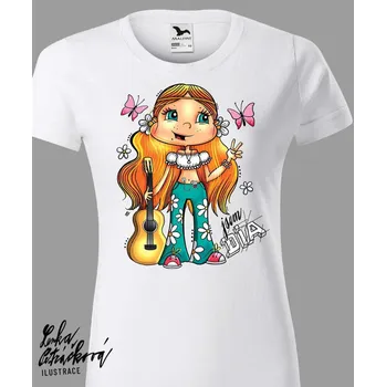 Pánské tričko DIA triko Hippie vel. 122 cm /6 let, bílá