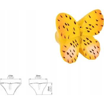 Nábytkové kování Nábytková úchytka SIRO H043-40A9 multicolor/motýl