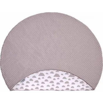 Hrací deka T-Tomi Maxi podložka Minky, bílá, šedý mrak, 150 cm