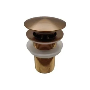 Sifon Průtočná zátka SAT k umyvadlům bez přepadu rose gold ZATKABRG