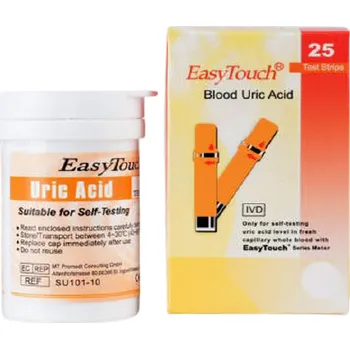 Diagnostický test Proužky EasyTouch – kyselina močová, 25 ks